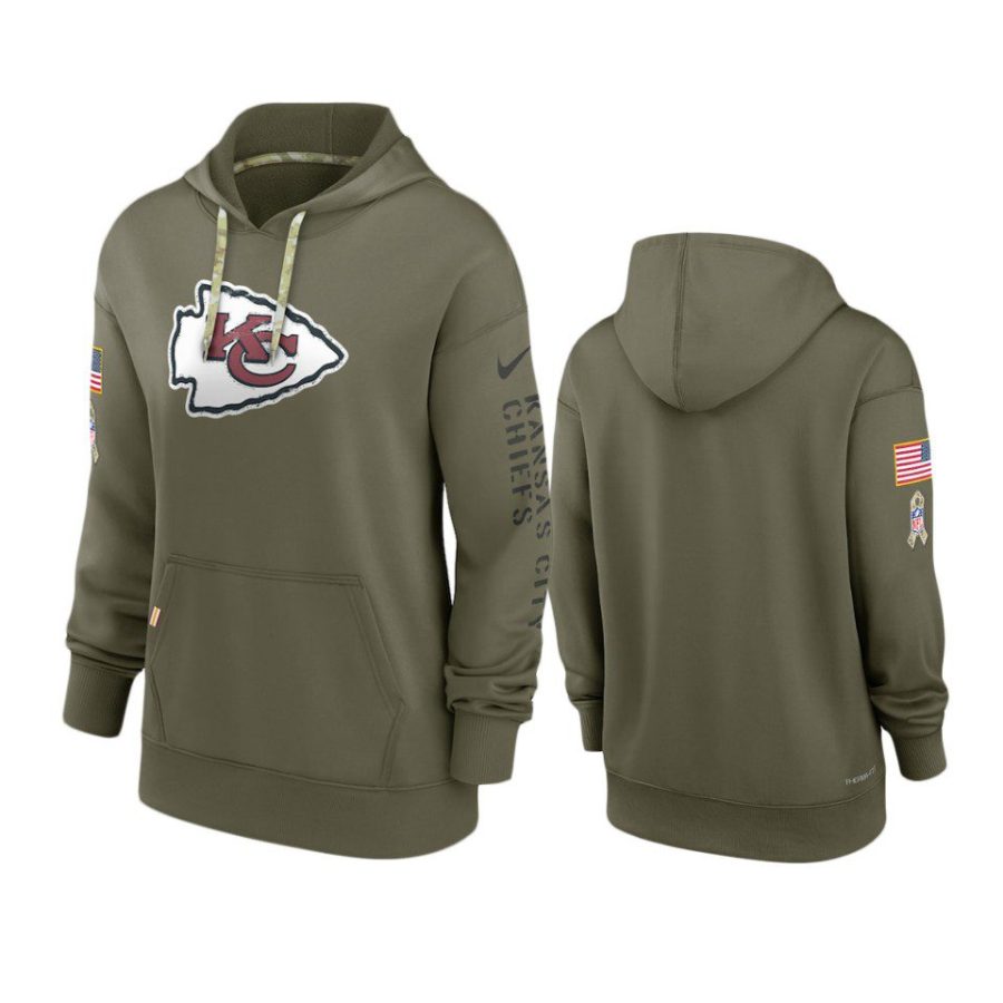 women chiefs olive 2022 salute to service hoodie