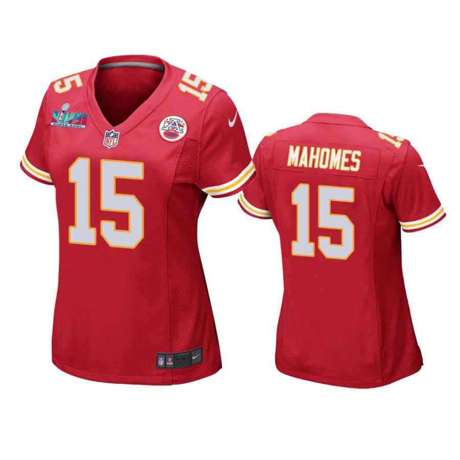 women chiefs patrick mahomes red super bowl lvii game jersey