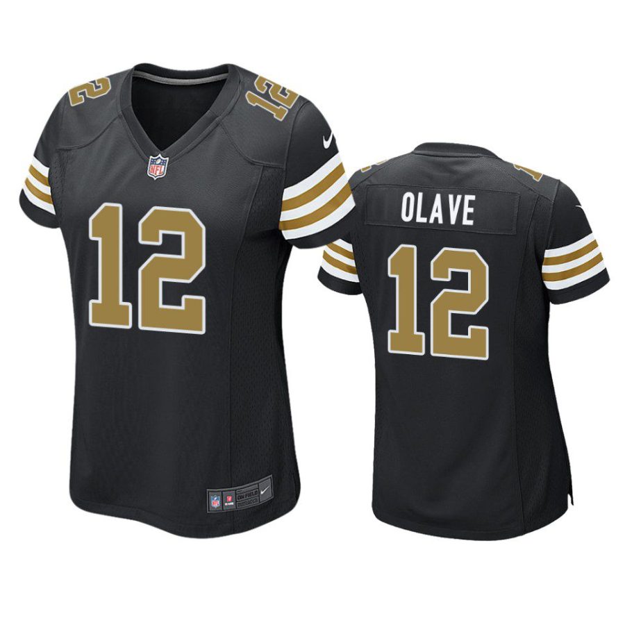 women chris olave saints alternate game black jersey