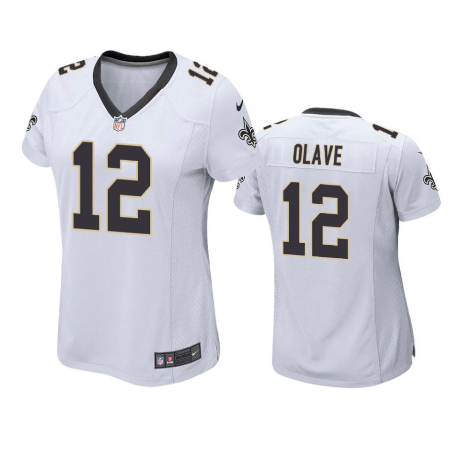 women chris olave saints game white jersey