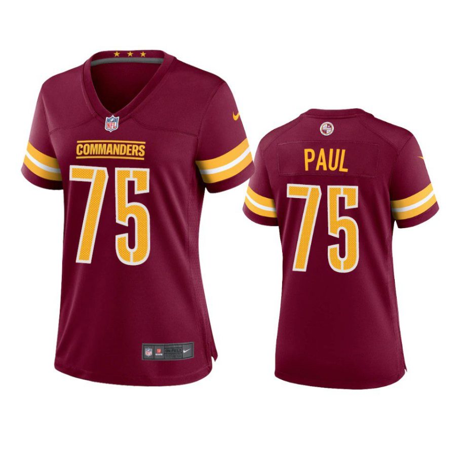 women chris paul commanders game burgundy jersey