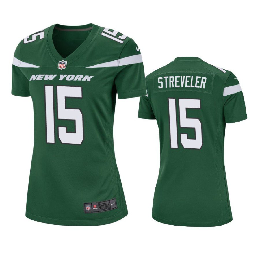 women chris streveler jets game green jersey