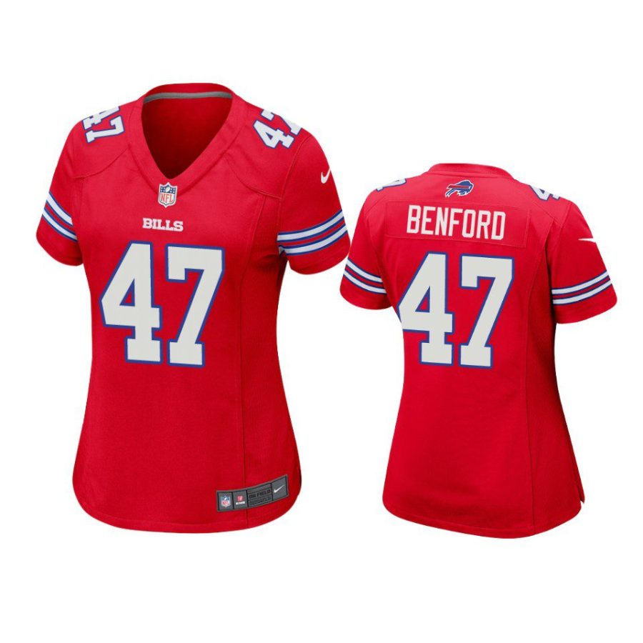 women christian benford bills game red jersey