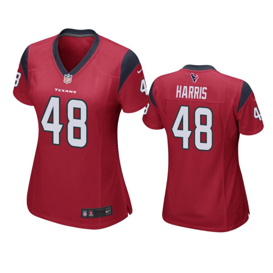 women christian harris texans game red jersey