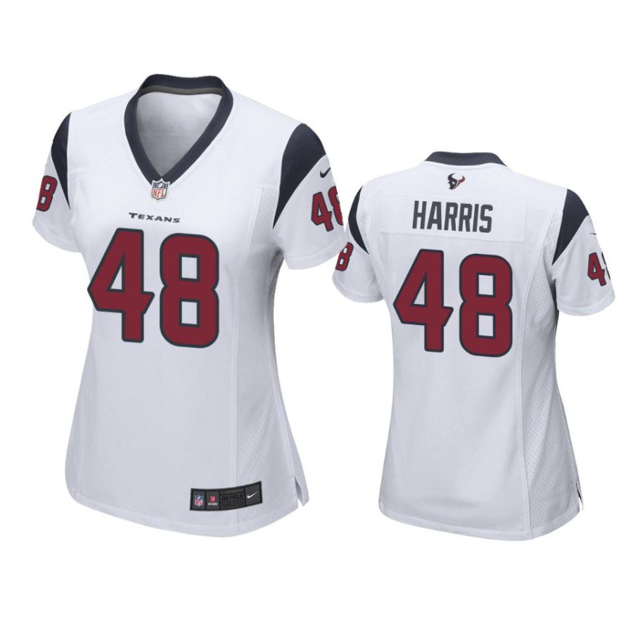 women christian harris texans game white jersey