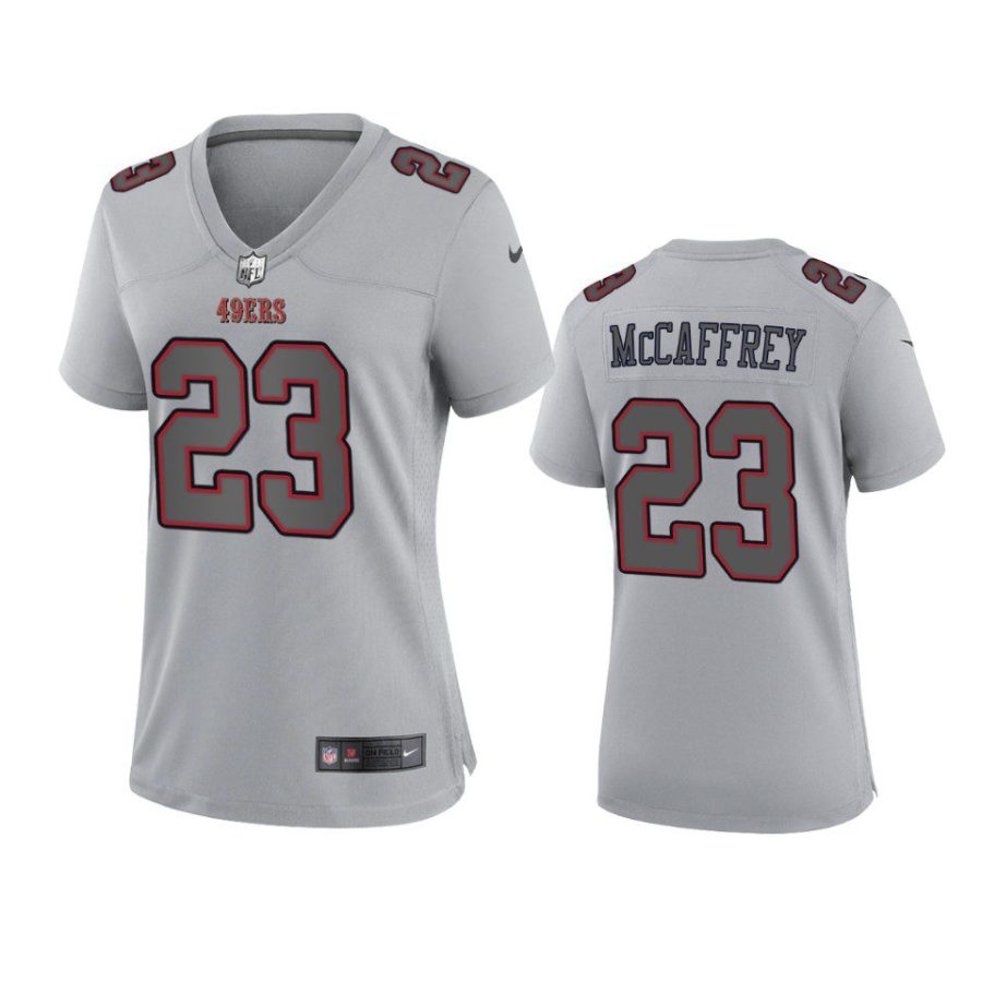 women christian mccaffrey 49ers atmosphere fashion game gray jersey