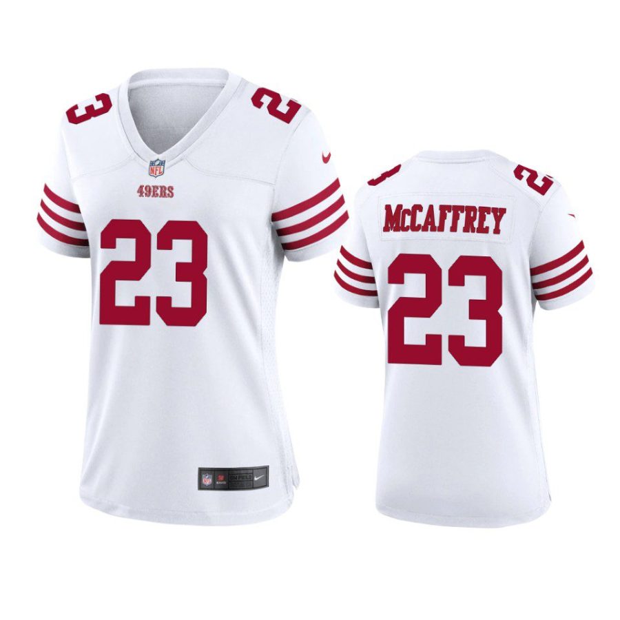 women christian mccaffrey 49ers game white jersey