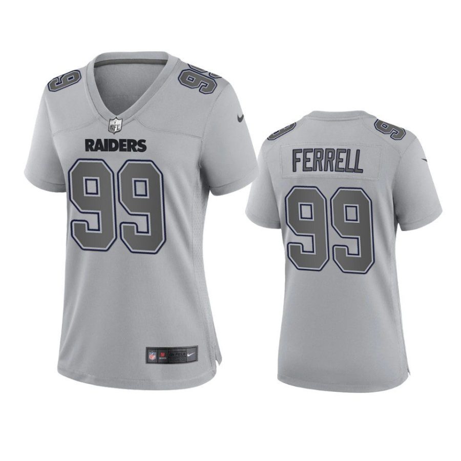 women clelin ferrell raiders gray atmosphere fashion game jersey