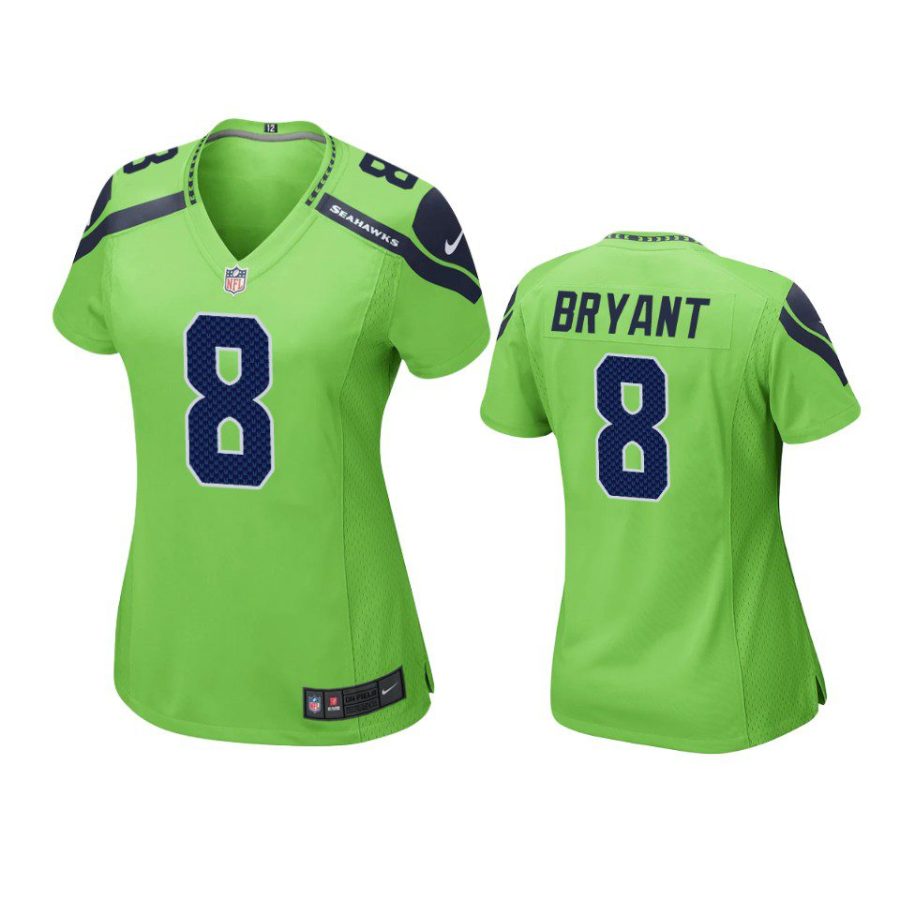 women coby bryant seahawks game neon green jersey