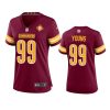 women commanders chase young 90th anniversary burgundy jersey