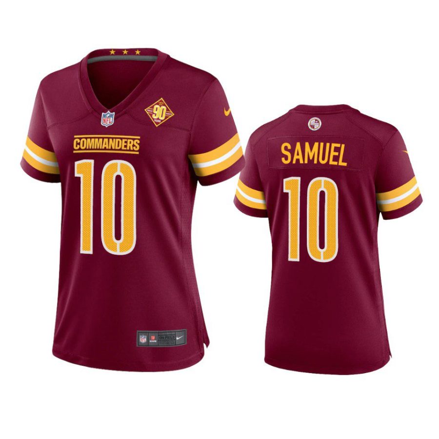 women commanders curtis samuel 90th anniversary burgundy jersey