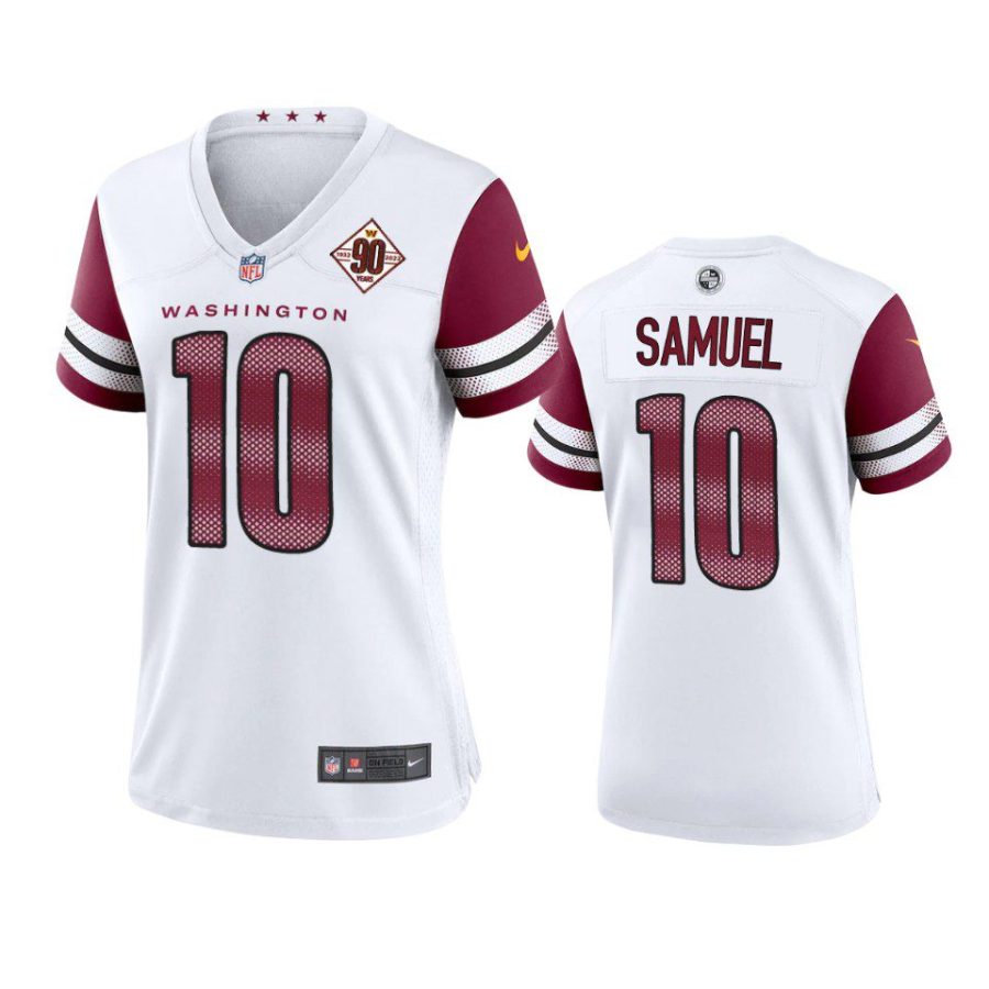 women commanders curtis samuel 90th anniversary white jersey