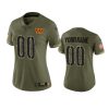women commanders custom olive limited 2022 salute to service jersey
