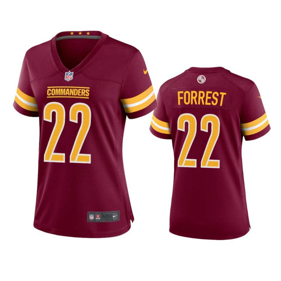 women commanders darrick forrest game burgundy jersey