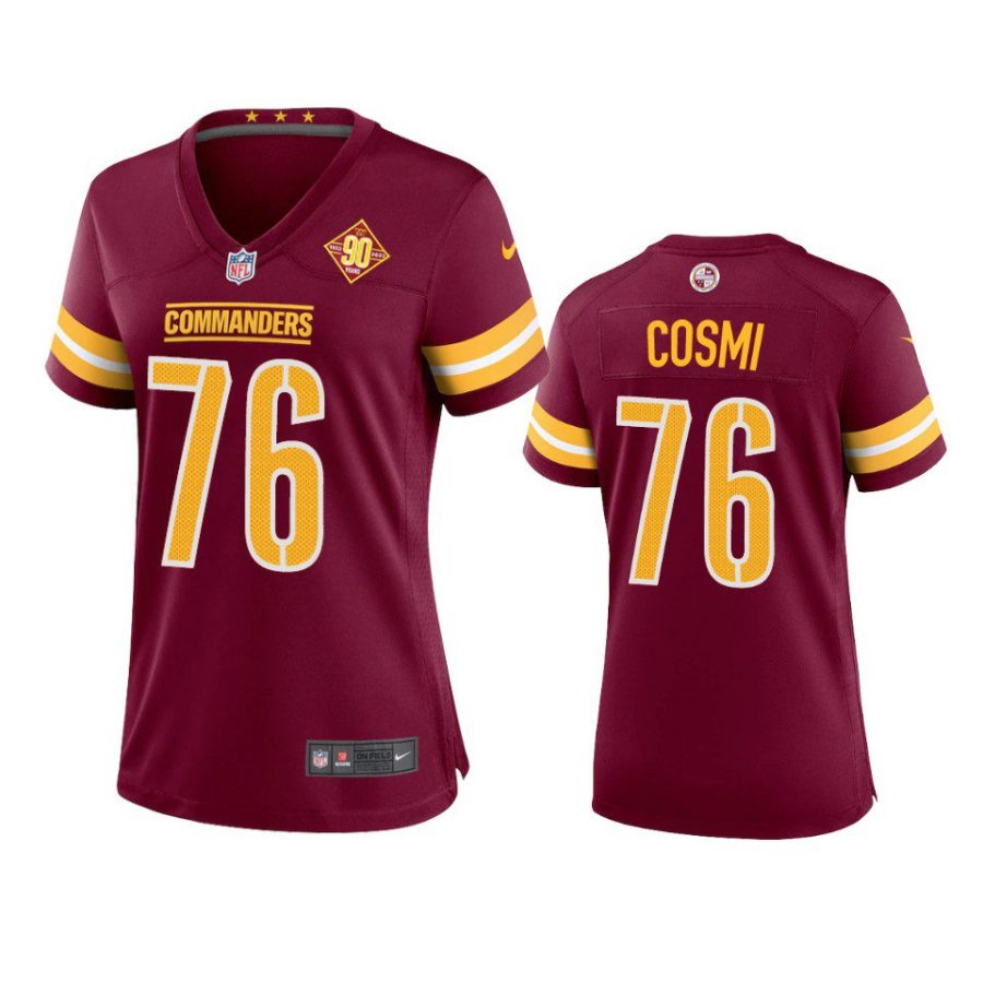 women commanders samuel cosmi 90th anniversary burgundy jersey