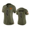 women commanders taylor heinicke olive limited 2022 salute to service jersey