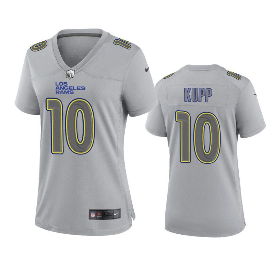 women cooper kupp rams gray atmosphere fashion game jersey