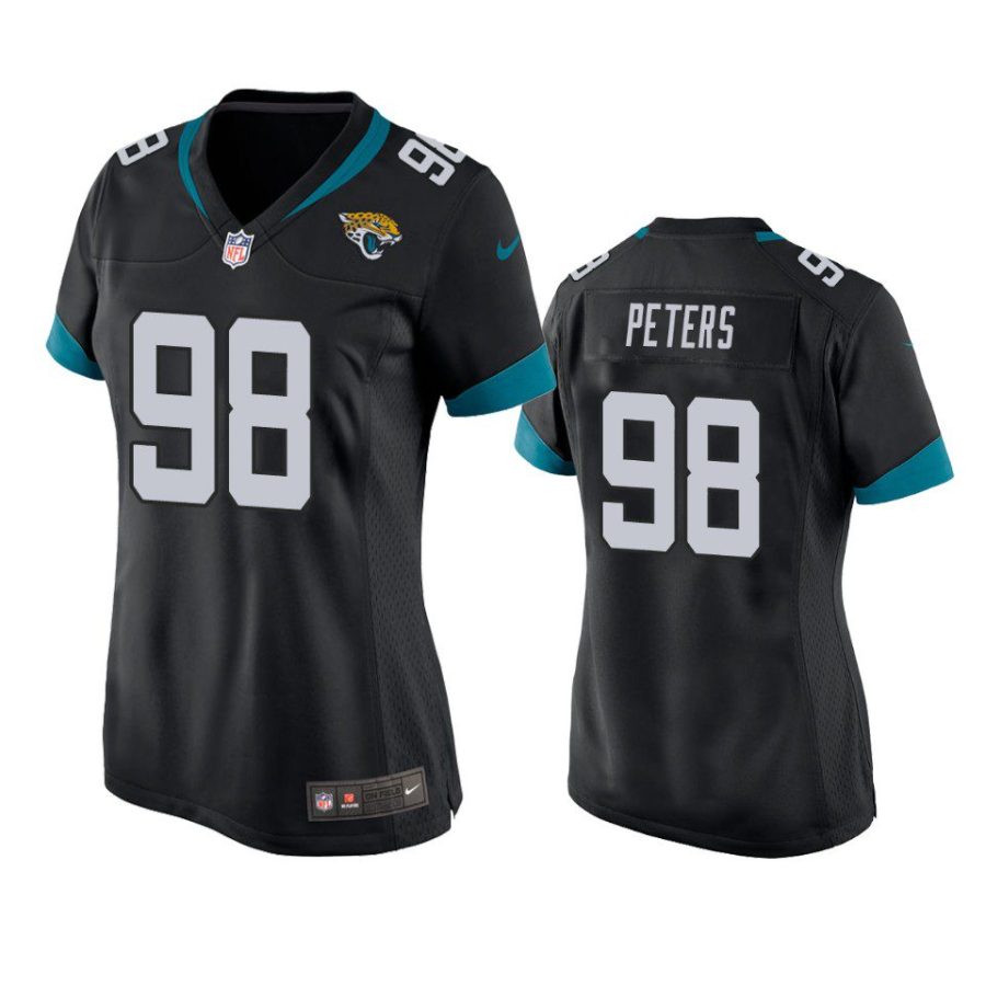 women corey peters jaguars game black jersey