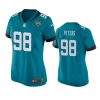 women corey peters jaguars game teal jersey