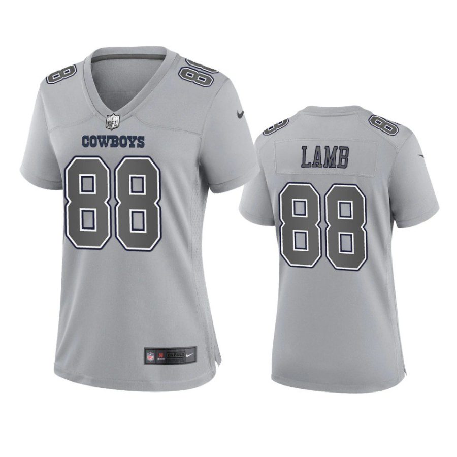 women cowboys ceedee lamb atmosphere fashion game gray jersey