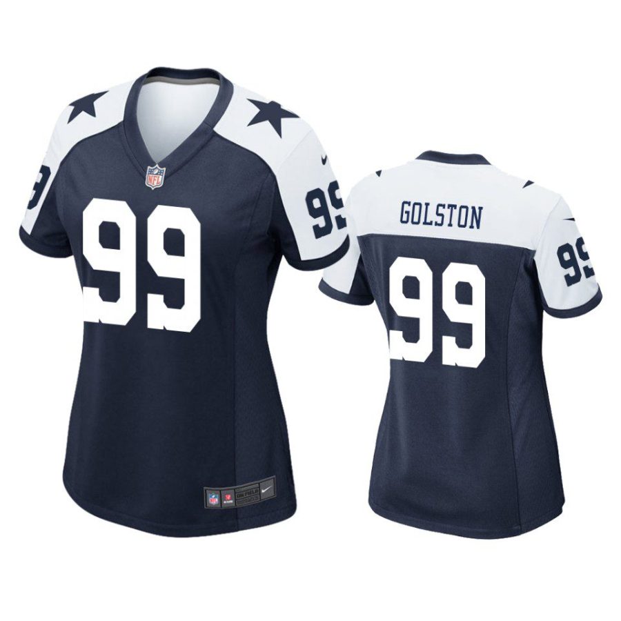 women cowboys chauncey golston alternate game navy jersey