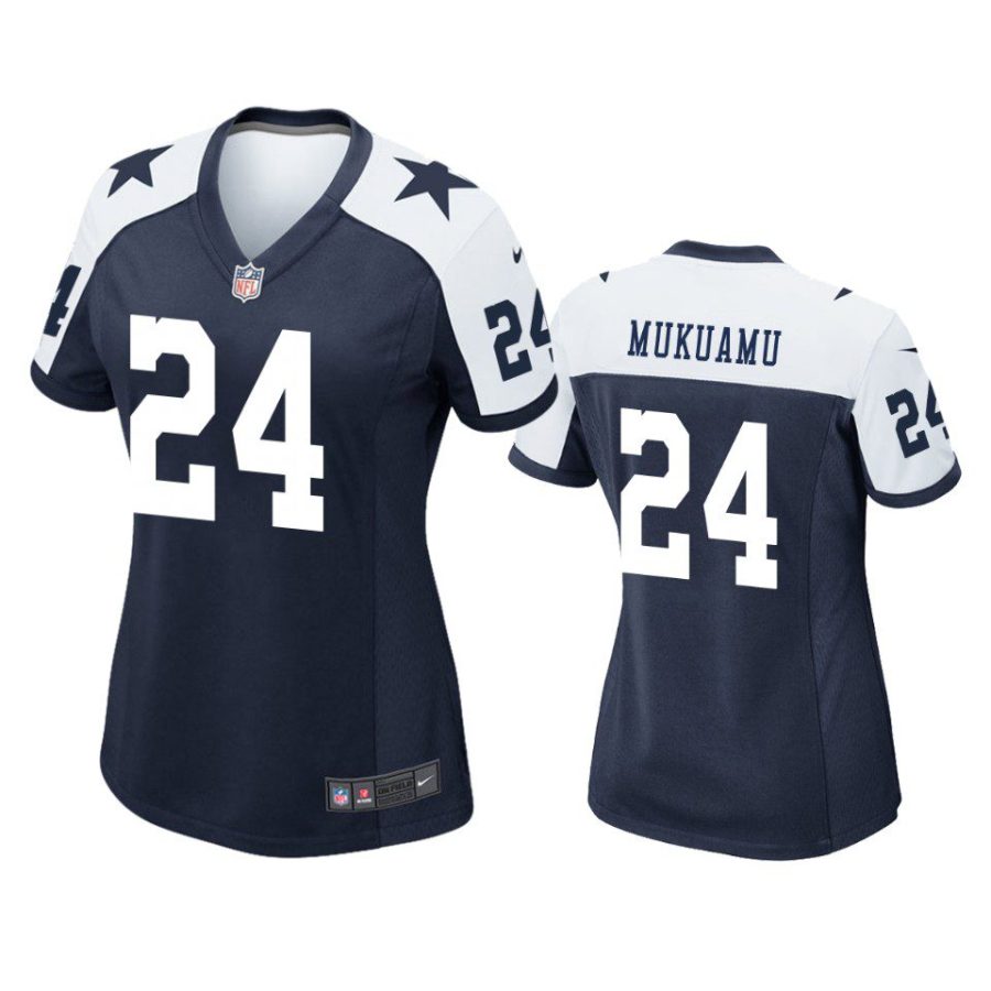 women cowboys israel mukuamu alternate game navy jersey