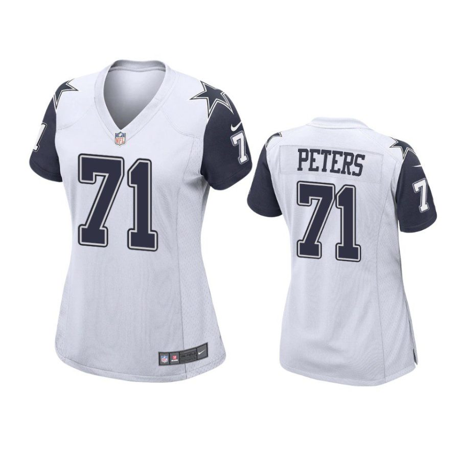 women cowboys jason peters alternate game white jersey