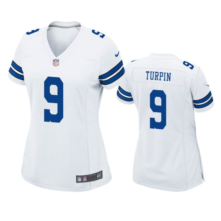 women cowboys kavontae turpin game white jersey