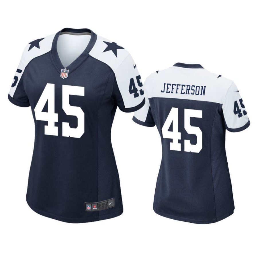 women cowboys malik jefferson alternate game navy jersey