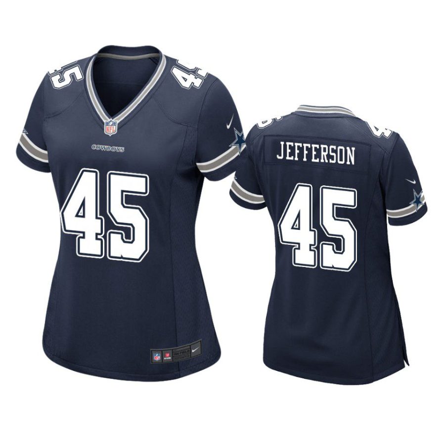 women cowboys malik jefferson game navy jersey