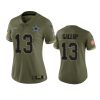 women cowboys michael gallup olive limited 2022 salute to service jersey