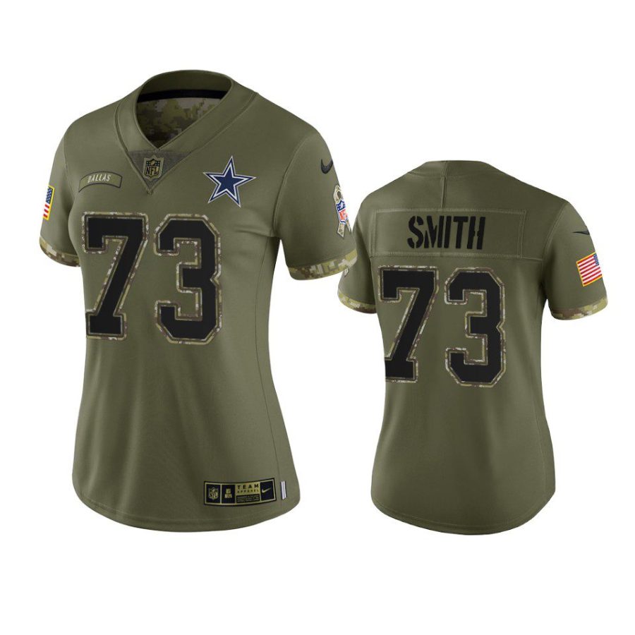 women cowboys tyler smith olive limited 2022 salute to service jersey