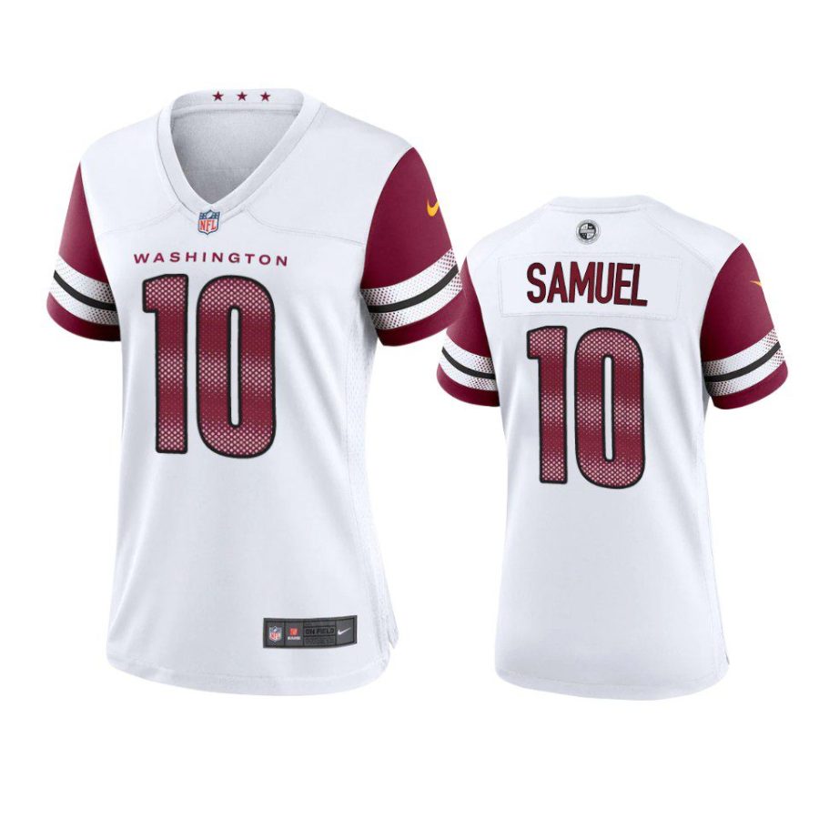 women curtis samuel commanders game white jersey