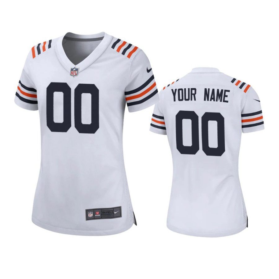 women custom bears white game jersey