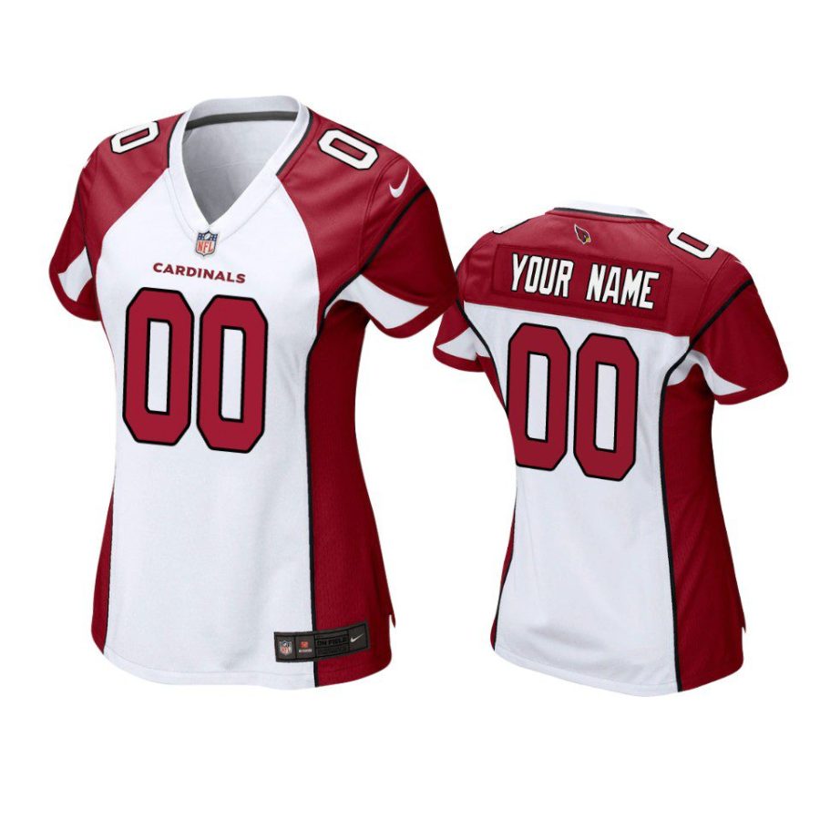 women custom cardinals game white jersey