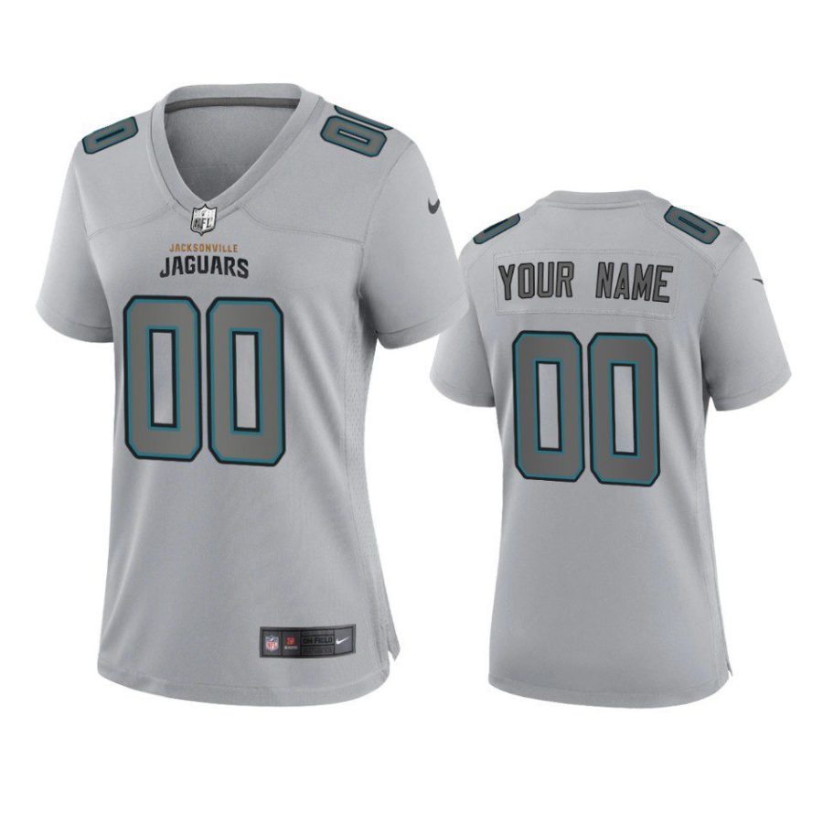 women custom jaguars gray atmosphere fashion game jersey