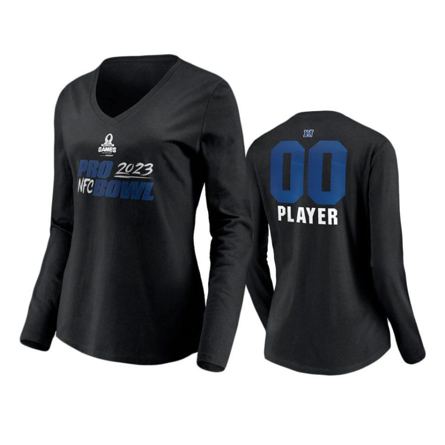 women custom nfc black 2023 pro bowl t shirt 0a