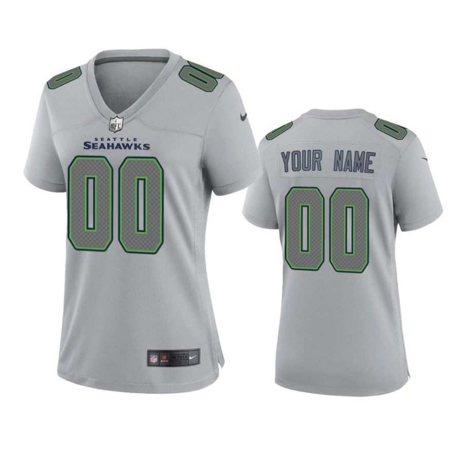 women custom seahawks gray atmosphere fashion game jersey