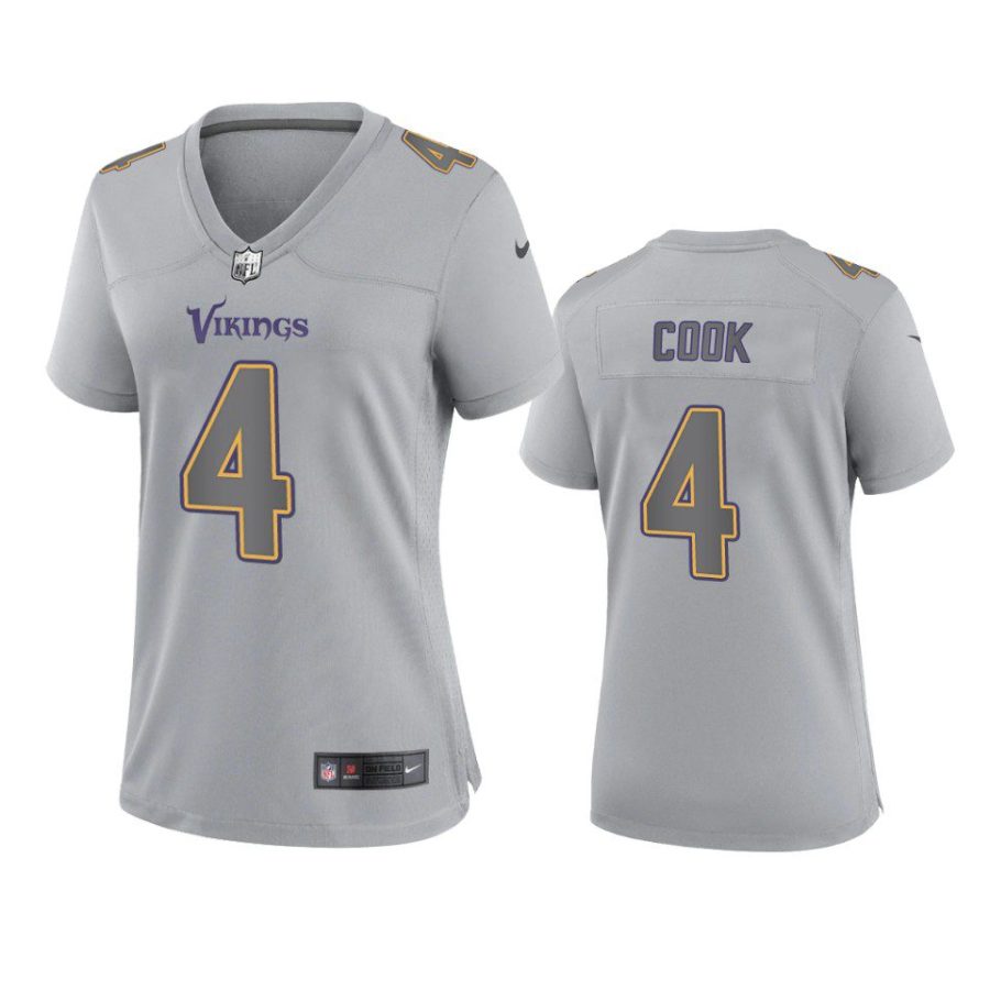 women dalvin cook vikings gray atmosphere fashion game jersey