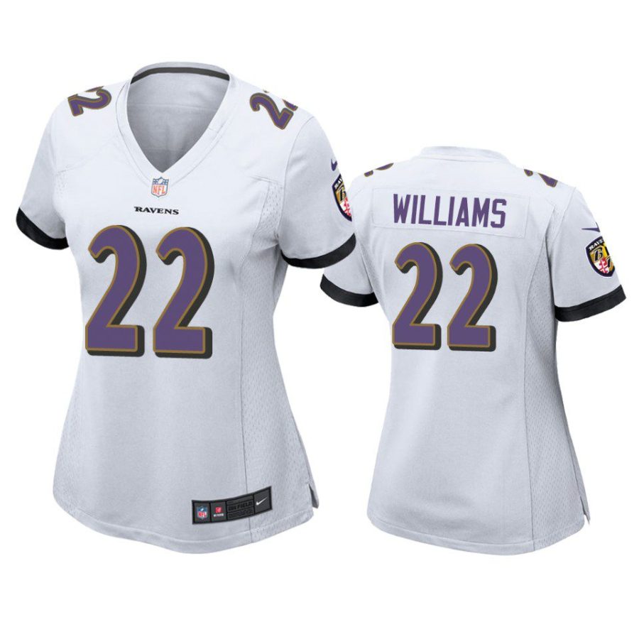 women damarion williams ravens game white jersey