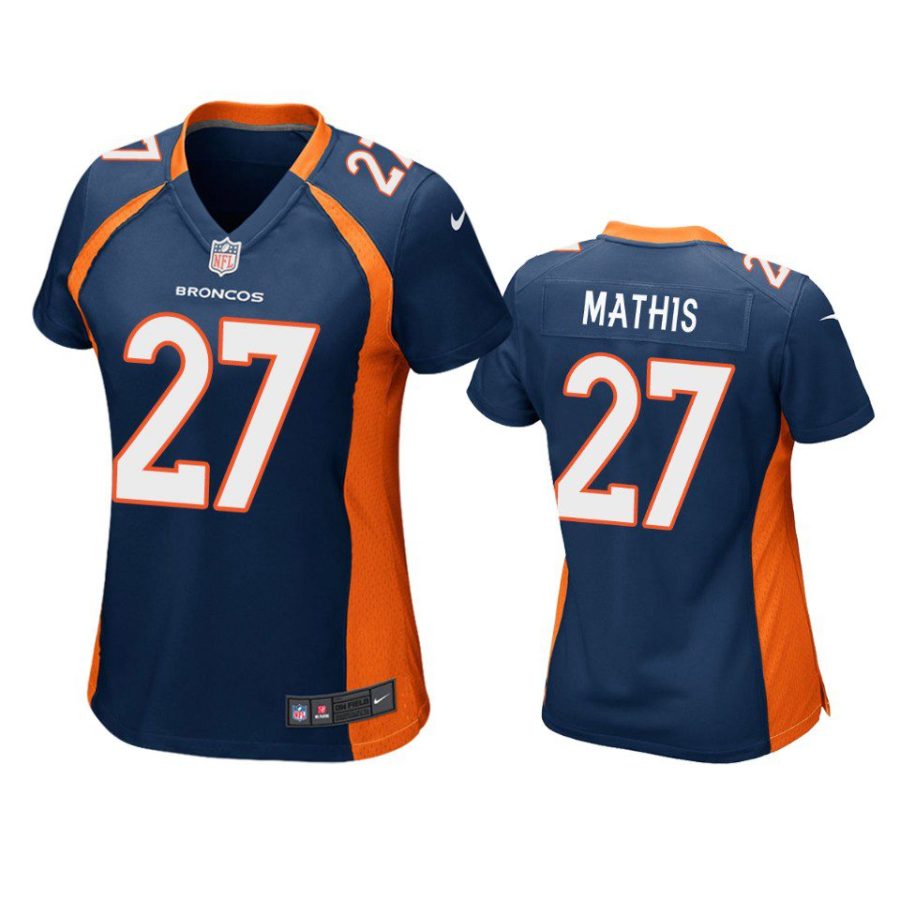 women damarri mathis broncos game navy jersey