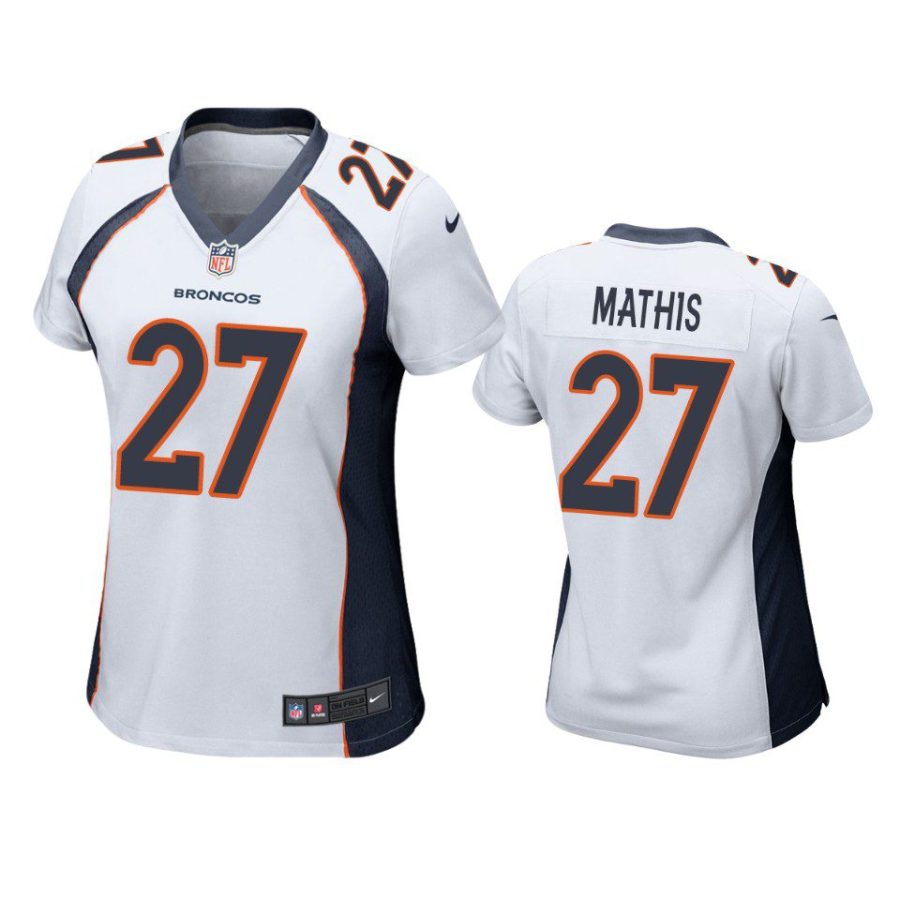 women damarri mathis broncos game white jersey