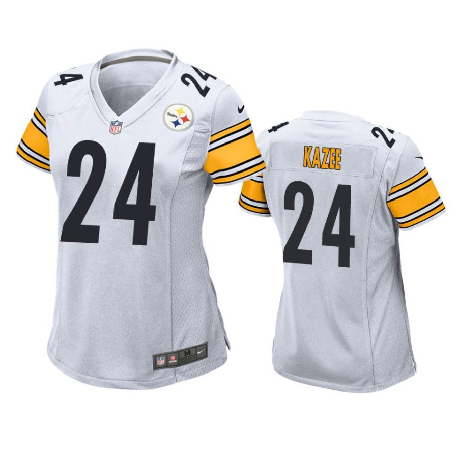 women damontae kazee steelers game white jersey