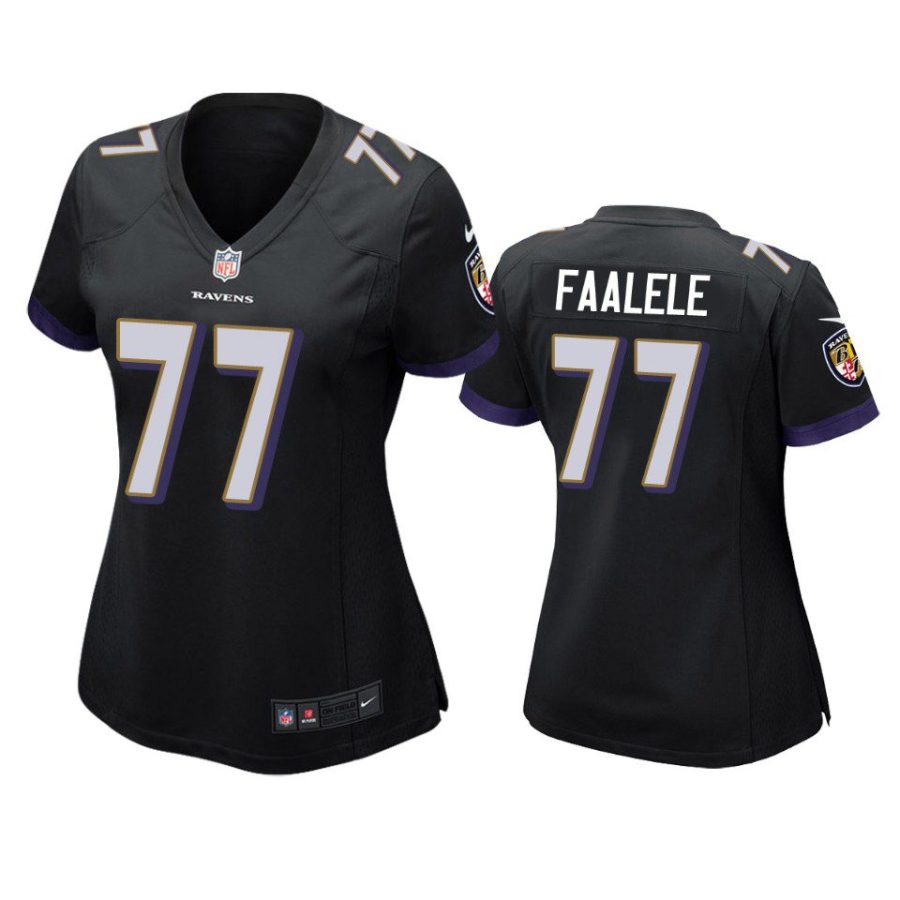 women daniel faalele ravens game black jersey