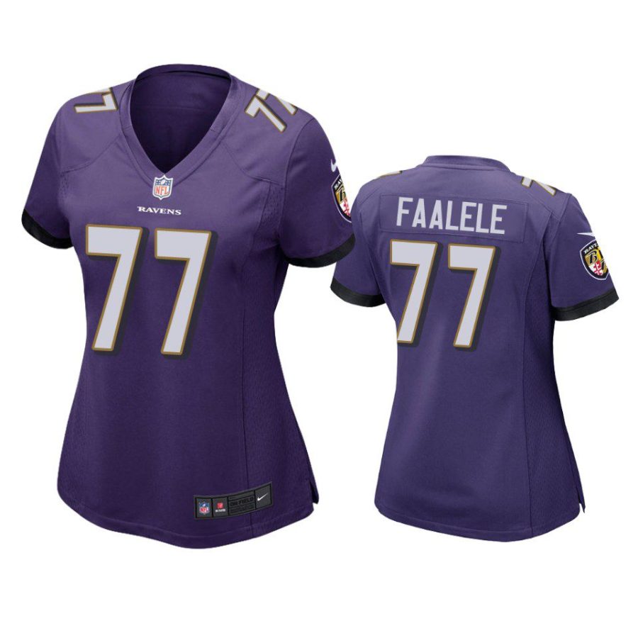 women daniel faalele ravens game purple jersey