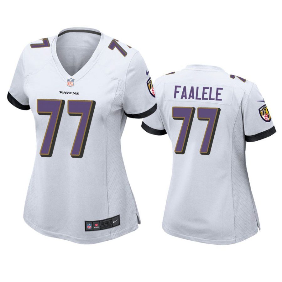 women daniel faalele ravens game white jersey