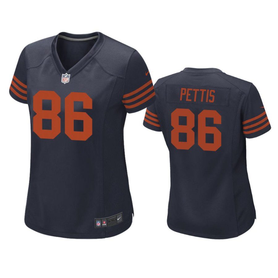 women dante pettis bears throwback game navy jersey