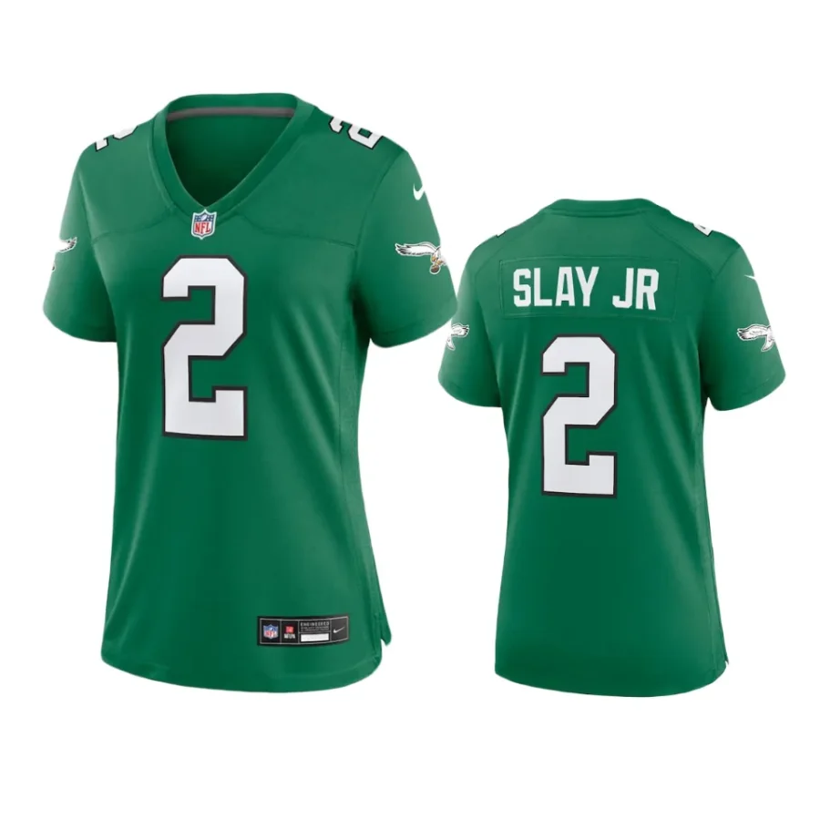 women darius slay eagles alternate game kelly green jersey