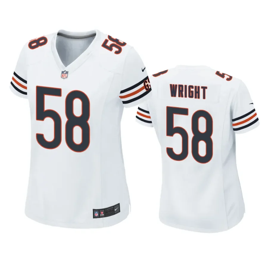 women darnell wright bears game white jersey