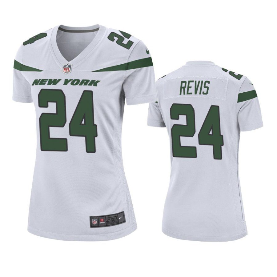 women darrelle revis jets game white jersey